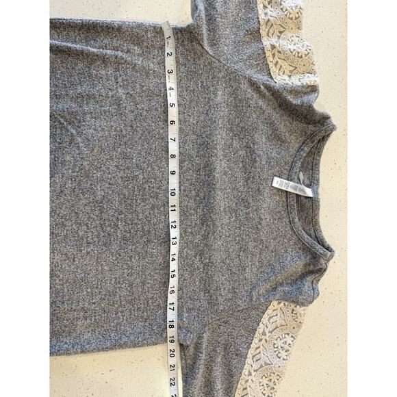 Flora Nikrooz Women's Pajama Set Loungewear Sleepwear Gray Embroidered‎ Lace M - Picture 4 of 9